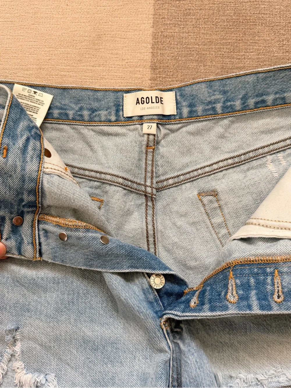 Agolde Light Blue High-Rise Denim Jeans